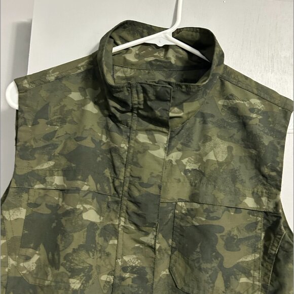Eddie Bauer Camo Sleeveless Nylon Hiking Full Zip Vest Women's Size L - Picture 2 of 8